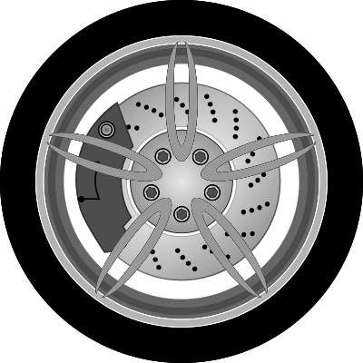 Car wheel clipart
