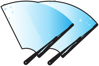 Car windscreen wipers clipart