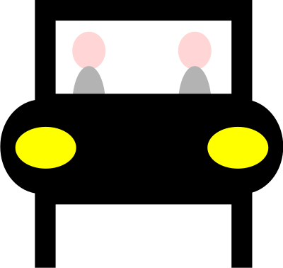 Car with people clipart