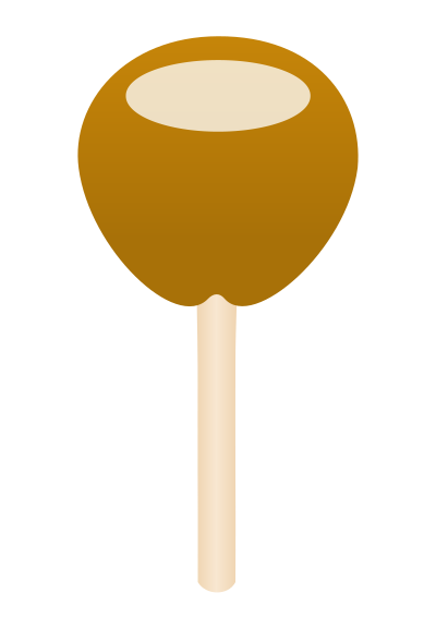 Caramel apple clipart