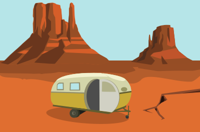 Caravan in the Desert clipart