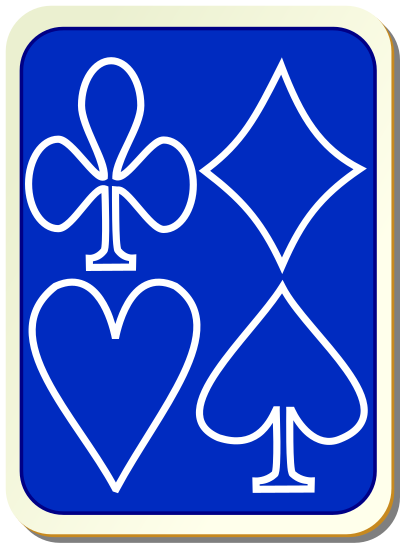 Card backs: simple blue clipart