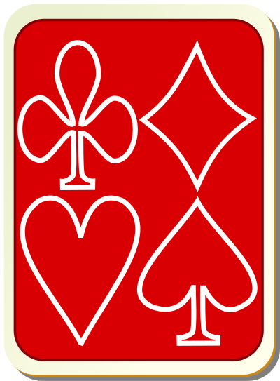 Card backs: simple red clipart