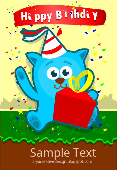 Card birthday template clipart