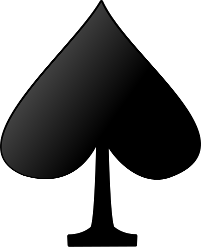 Card symbols: Spade clipart