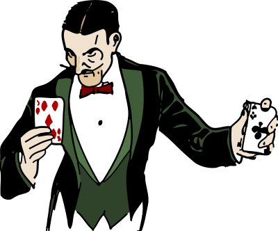 Card Trick Colorized clipart