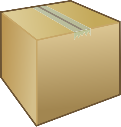 Cardboard box / package clipart