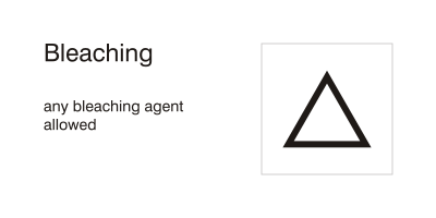 Care symbols, bleaching: any agent allowed clipart