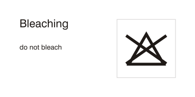 Care symbols, bleaching: do not bleach clipart