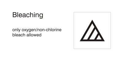 Care symbols, bleaching: only oxygen/non-chlorine allowed clipart