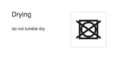 Care symbols, drying: do not tumble dry clipart