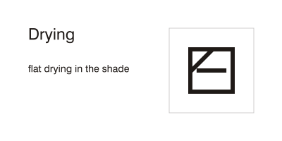 Care symbols, drying: flat drying in the shade clipart