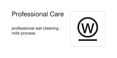 Care symbols, professional care: wet clean - mild process clipart