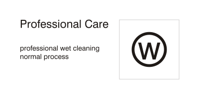 Care symbols, professional care: wet clean - normal process clipart