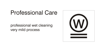 Care symbols, professional care: wet clean - very mild process clipart