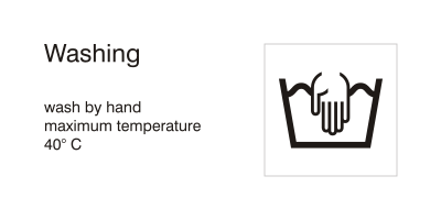 Care symbols, washing: washing by hand clipart