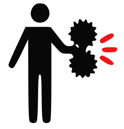 Careful of Hands clipart