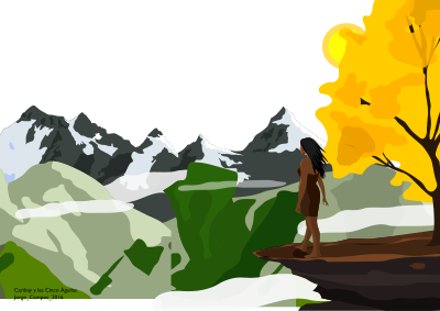 Caribay y las cinco águilas blancas clipart
