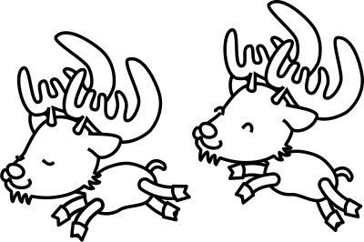 Caribou Coloring Page clipart