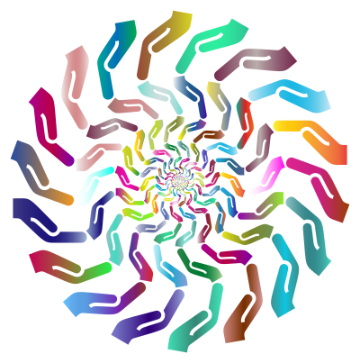 Caring Hands Vortex Prismatic clipart