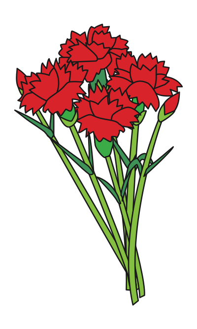 Carnations Bounquet Flowers clipart