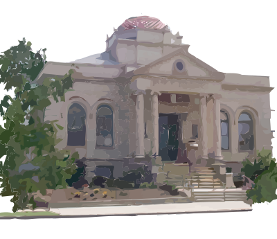 Carnegie Library building clipart