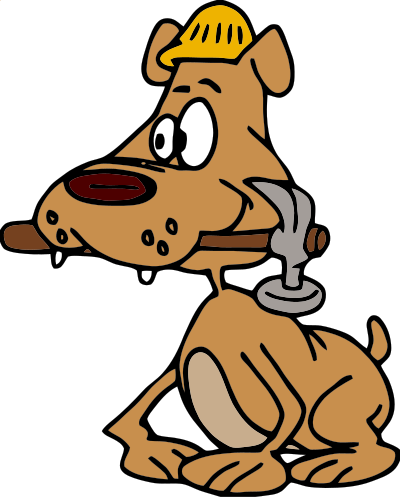 Carpenter dog clipart