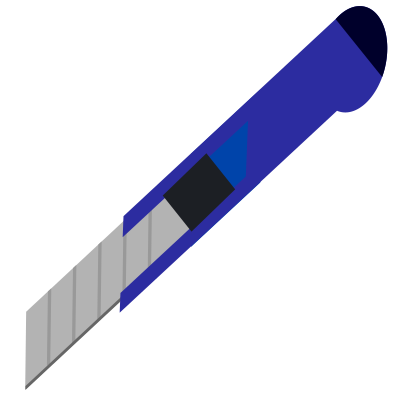 Carpetknife opened clipart