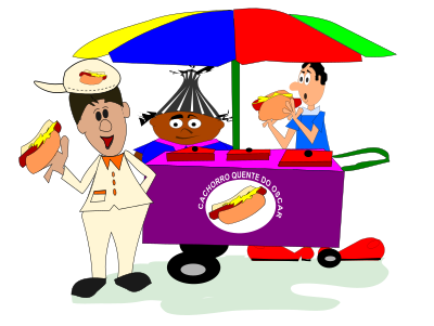 CARRINHO DE HOT DOG clipart