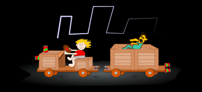 carrinho de madeira REMIX clipart