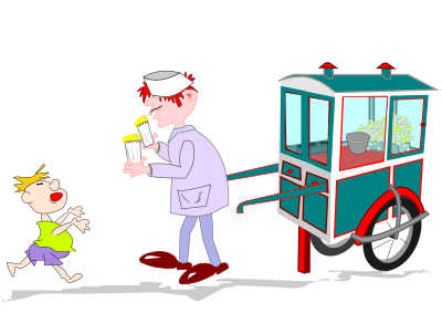 Carrinho de pipoca clipart