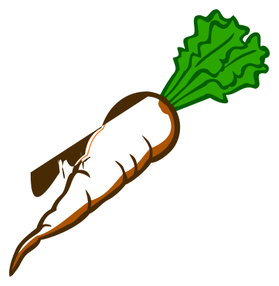 Carrot - coloured clipart