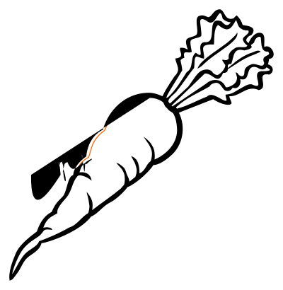 Carrot - lineart clipart