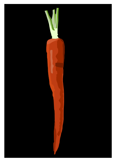 Carrot on purple clipart