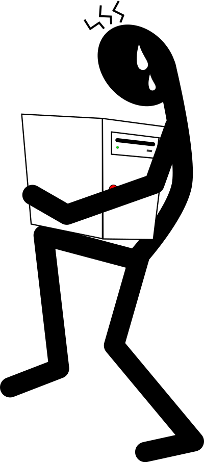 Carrying computer clipart