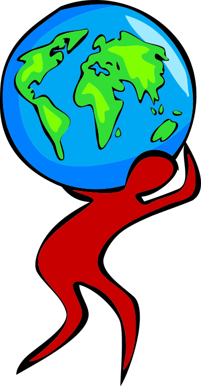 Carrying The World clipart