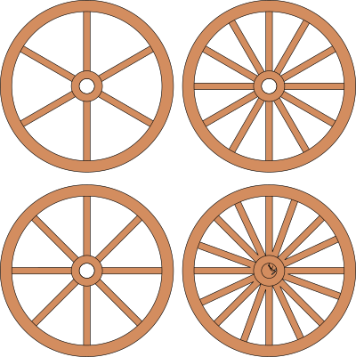 Cart or Wagon Wheels clipart