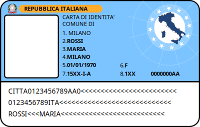 Carta d'identità - ID card clipart