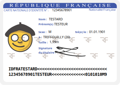 Carte d'indentité clipart