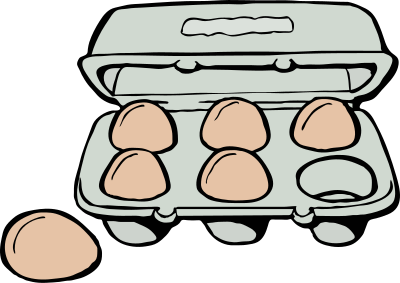 Carton of Brown Eggs clipart