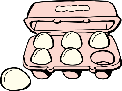 Carton of eggs clipart