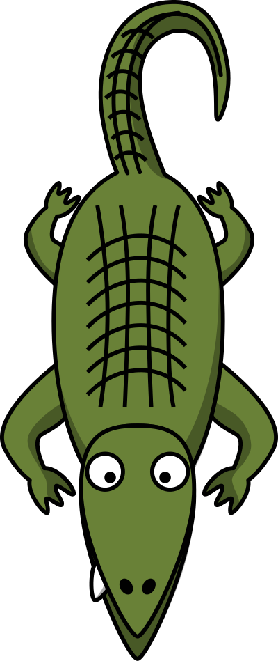Cartoon alligator clipart