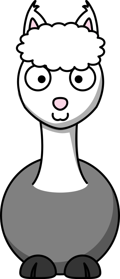 Cartoon Alpaka clipart