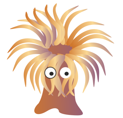 Cartoon anemone clipart