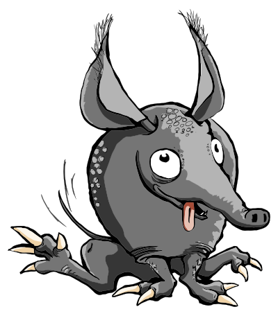 Cartoon Armadillo clipart