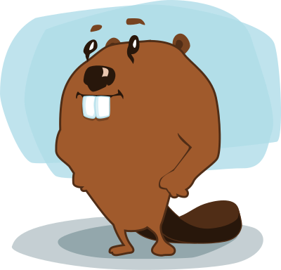 Cartoon beaver clipart