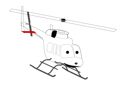 Cartoon Bell helicopter clipart