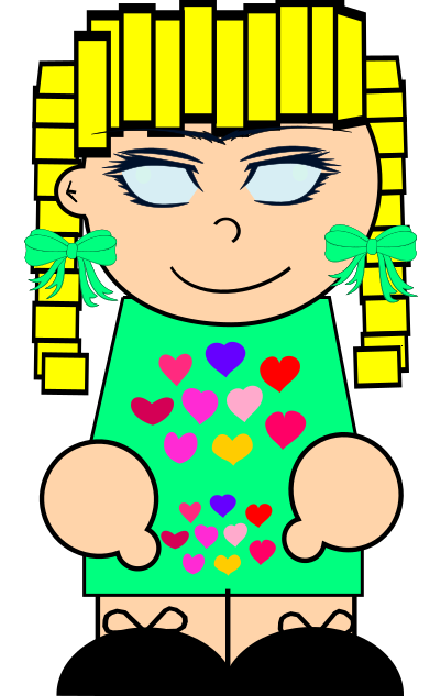 Cartoon blond girl clipart