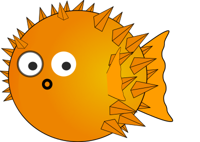 Cartoon blowfish 2 clipart