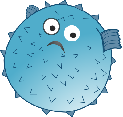Cartoon blowfish clipart